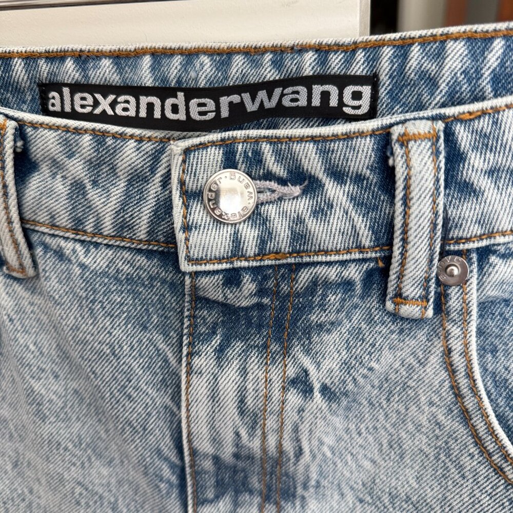 Alexander Wang Distressed Denim Shorts - Picture 2 of 8